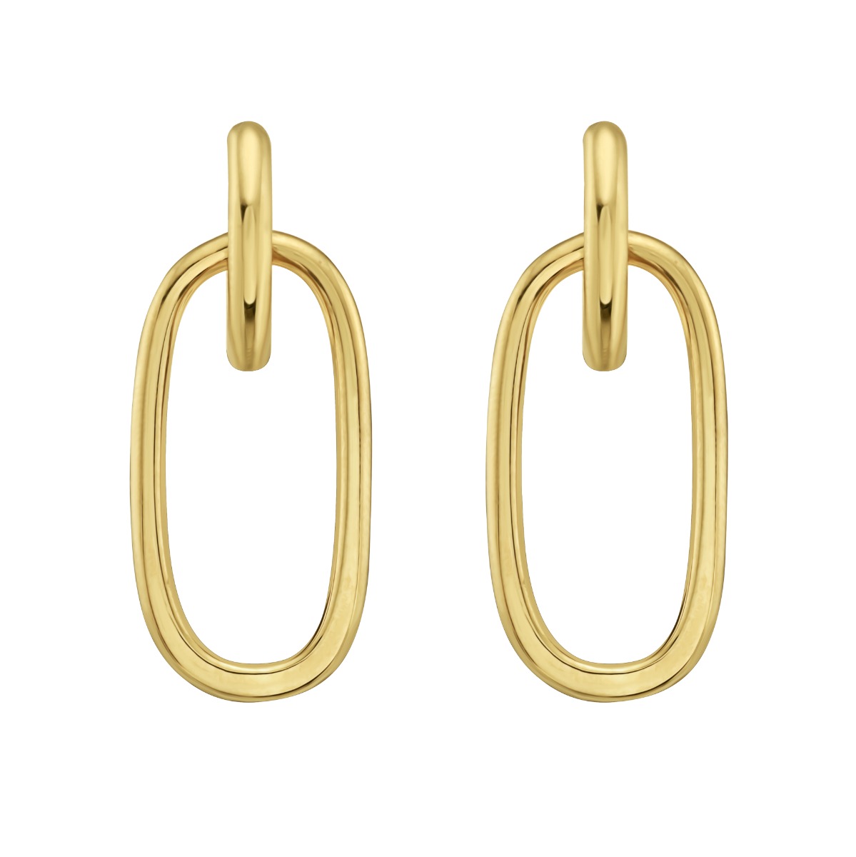 14K Door Knocker Hoops