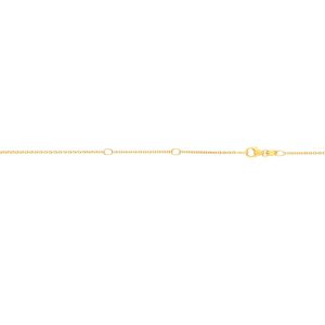 18K Gold 1.3mm Double Extendable Cable Chain