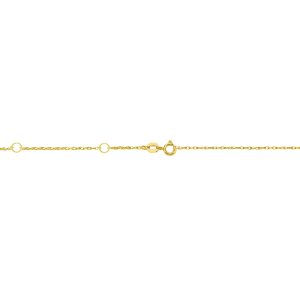 14K Gold .5mm Double Extendable Rope Chain