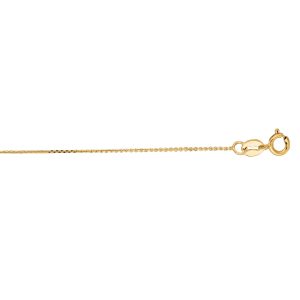 14K Gold .5mm Diamond Cut Flat Cable Chain