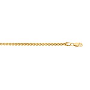 14K Gold 2.8mm Lite Round Wheat Chain