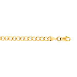 14K Gold 24" 4.4mm Lite Curb Chain