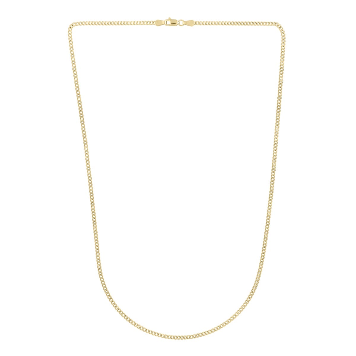 14K Gold 2.2mm Light Gourmette Chain