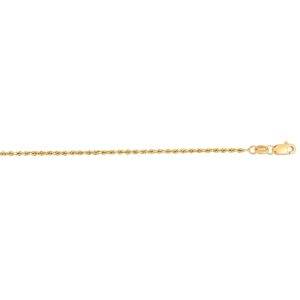 14K Gold 18" 1.4mm Diamond Cut Royal Rope Chain