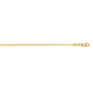 14K Gold 1.7mm Mariner Chain