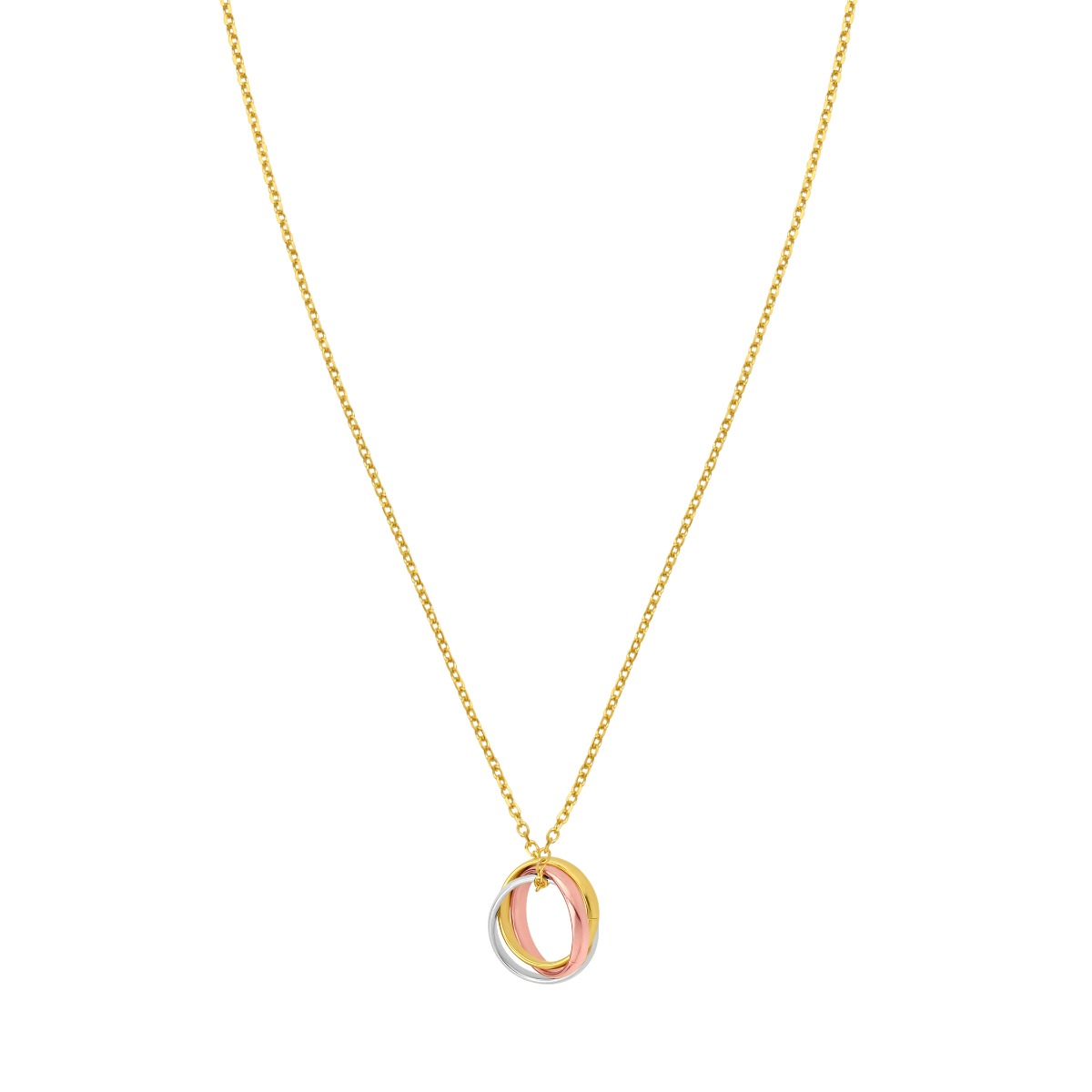 14K Trininty Chain Necklace