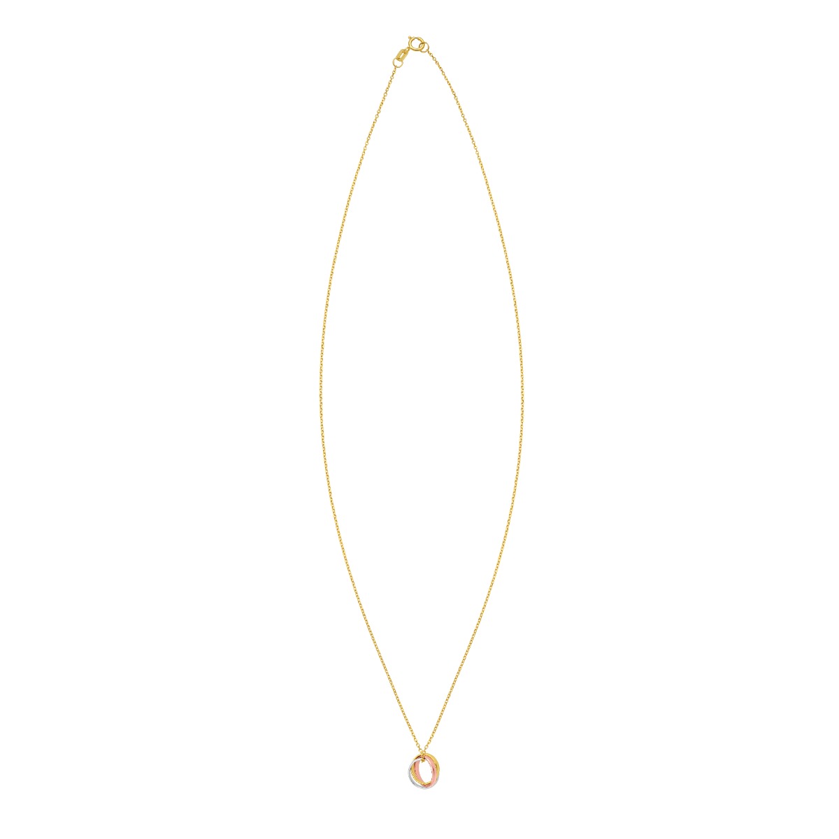 14K Trininty Chain Necklace