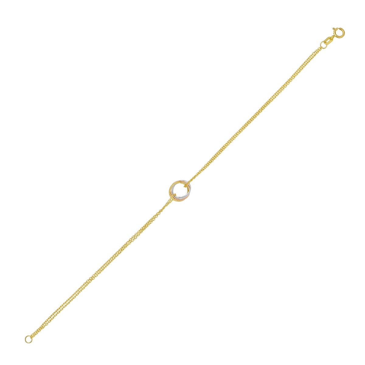 14K Trinity Chain Bracelet