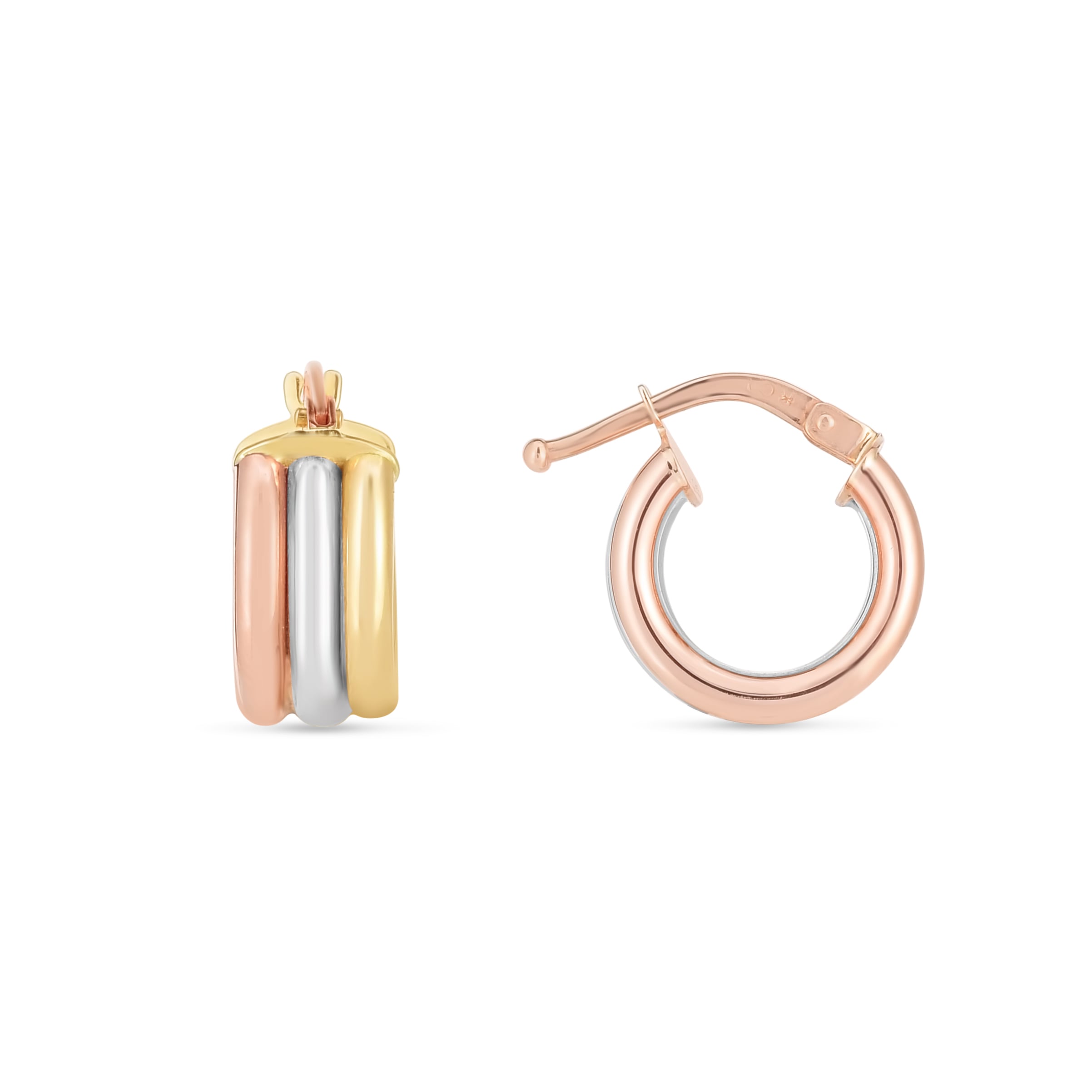 14K Trilogy Hoops