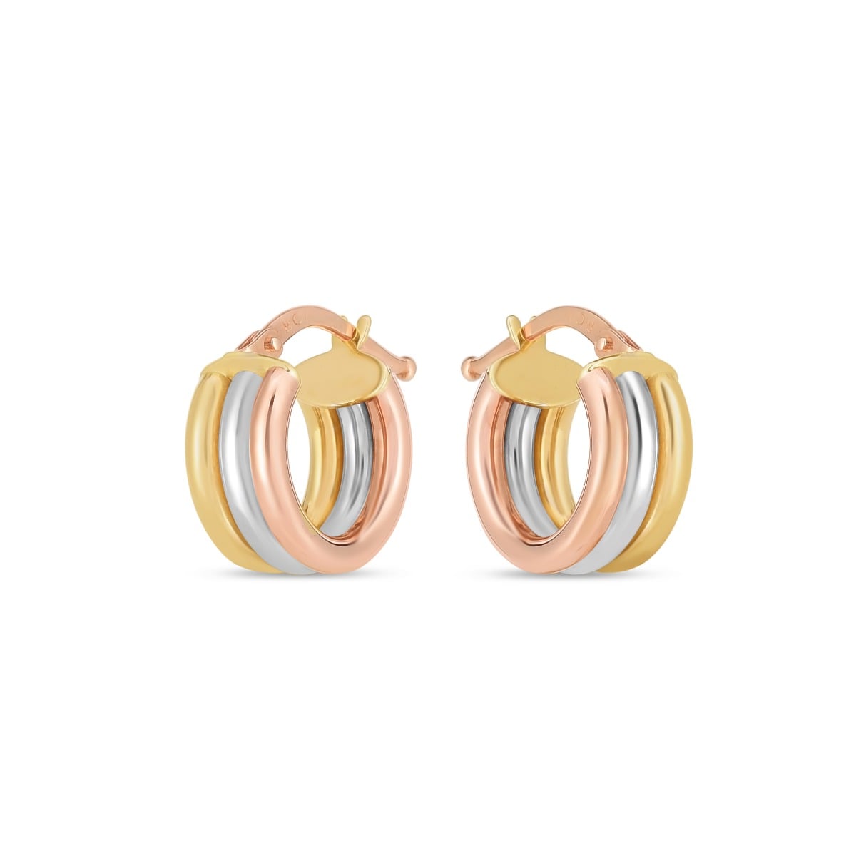 14K Trilogy Hoops
