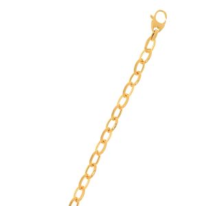 14K Gold Polished Mini Oval Link Chain