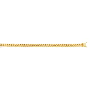 14K Gold 20" 4.5mm Semi-Solid Miami Cuban Chain