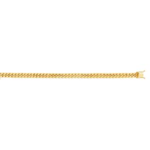14K Gold 18" 4.5mm Semi-Solid Miami Cuban Chain