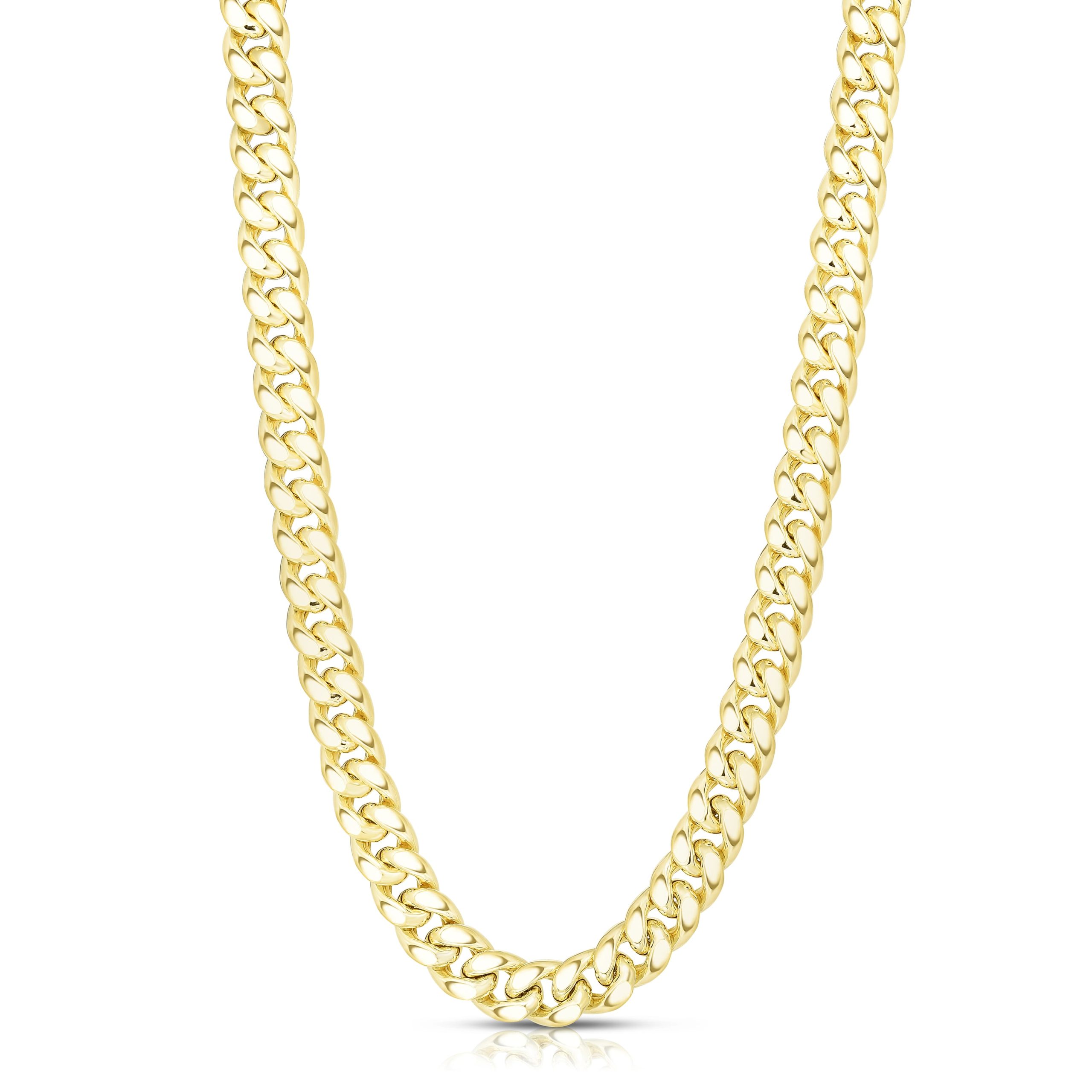 14K Gold 24" 11.1mm Semi-Solid Classic Miami Cuban