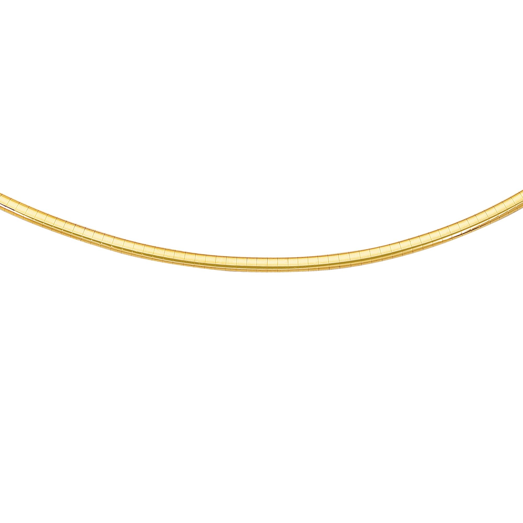 14K Gold 18" 3mm Classic Omega