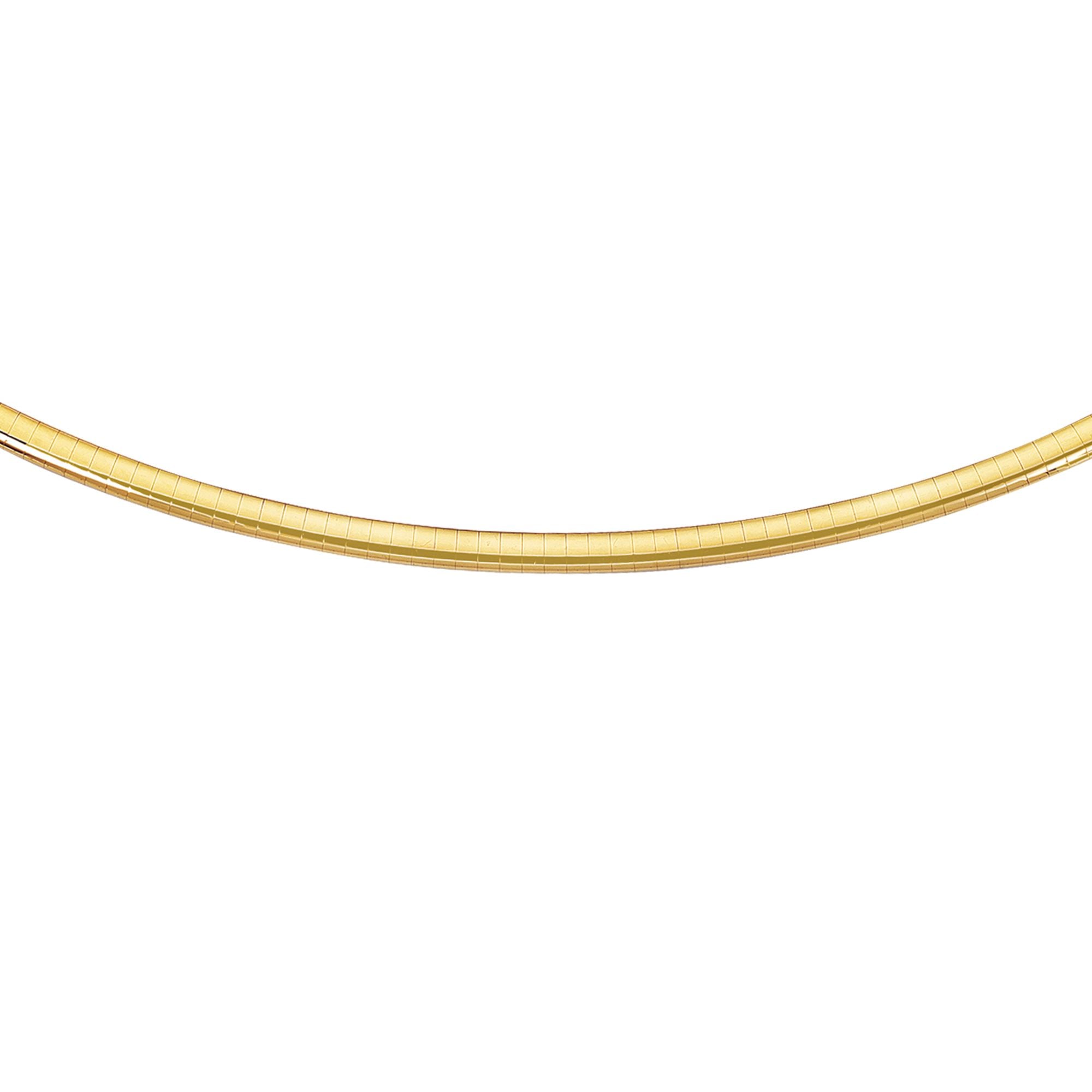 14K Gold 18" 4mm Classic Omega