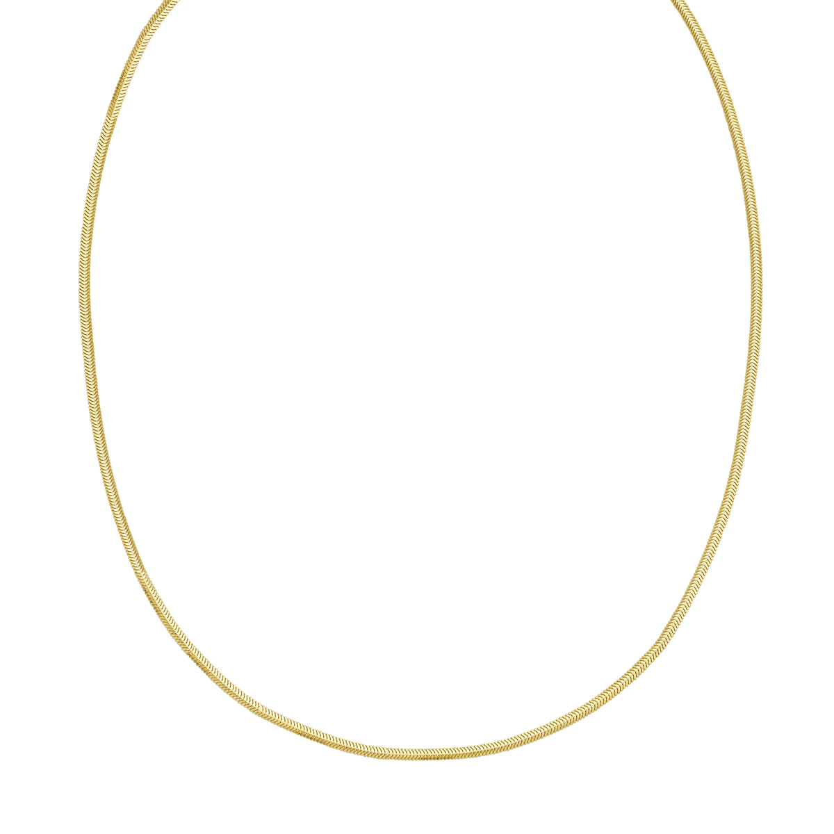 14K Gold 2mm Oval Snake Chain