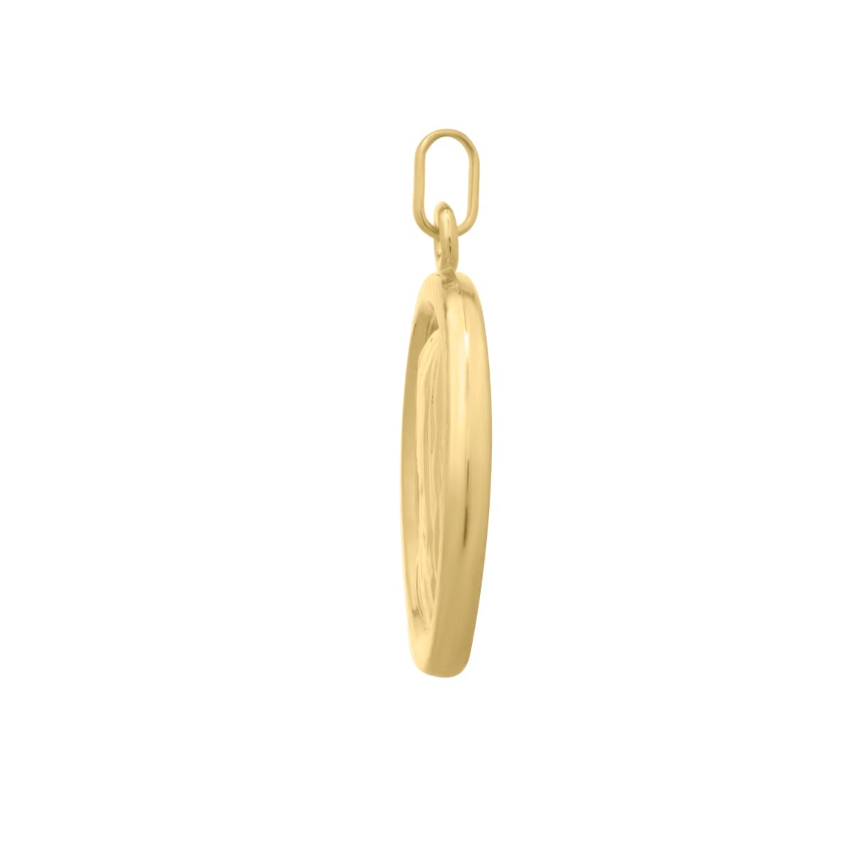 14K Gold Religious Virgin Mary Pendant