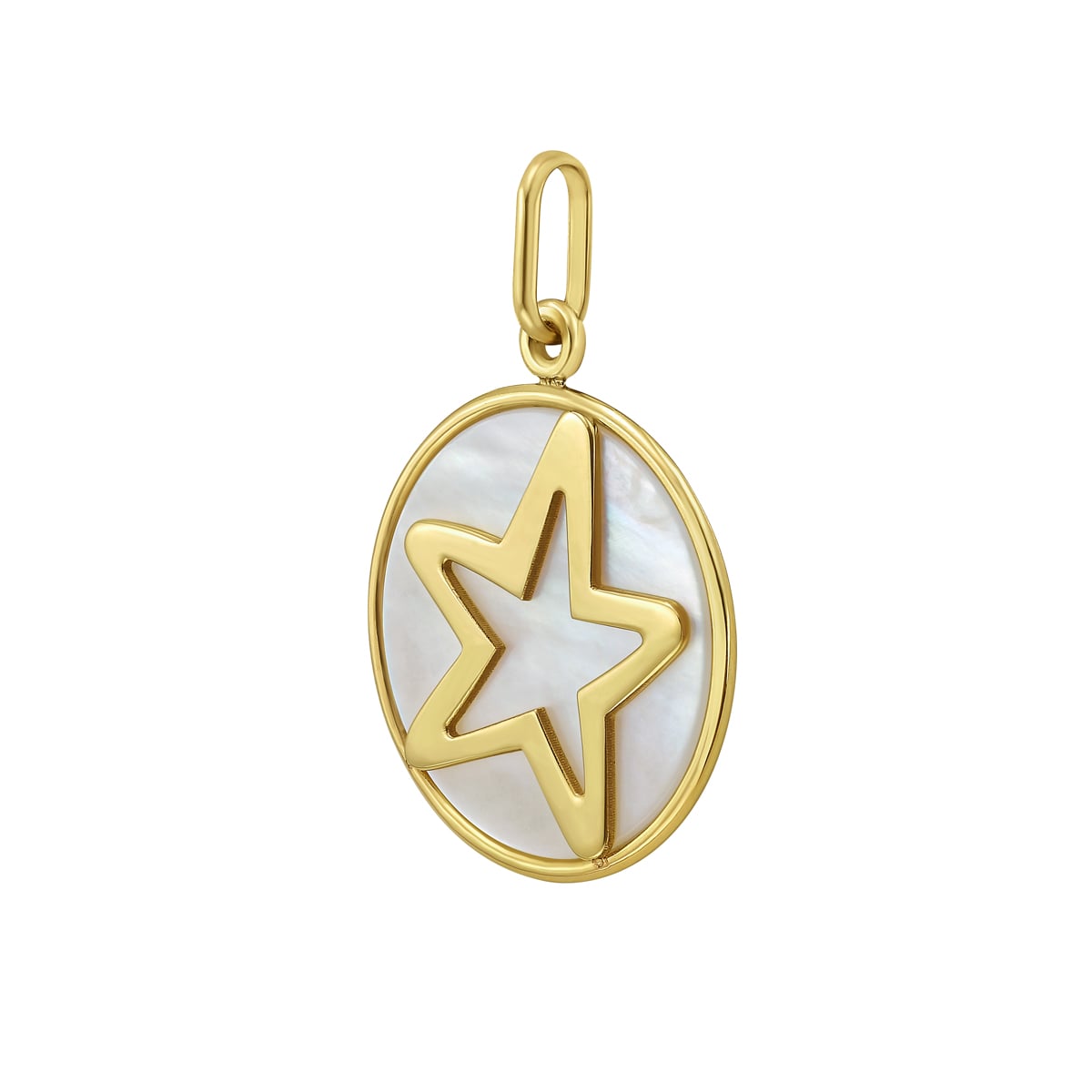14K Gold MOP Starfish Charm