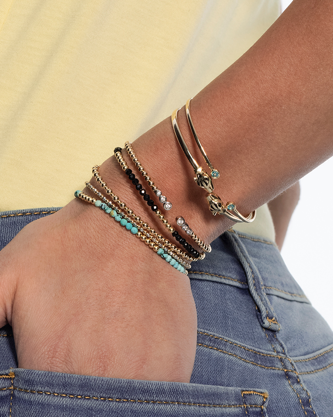 14K Gold Pallina Bead Bracelet