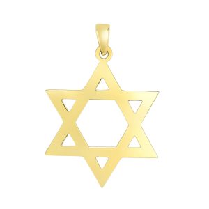 14K Gold Polished Star of David