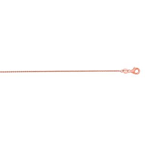 14K Gold 0.97mm Oval Cable Chain