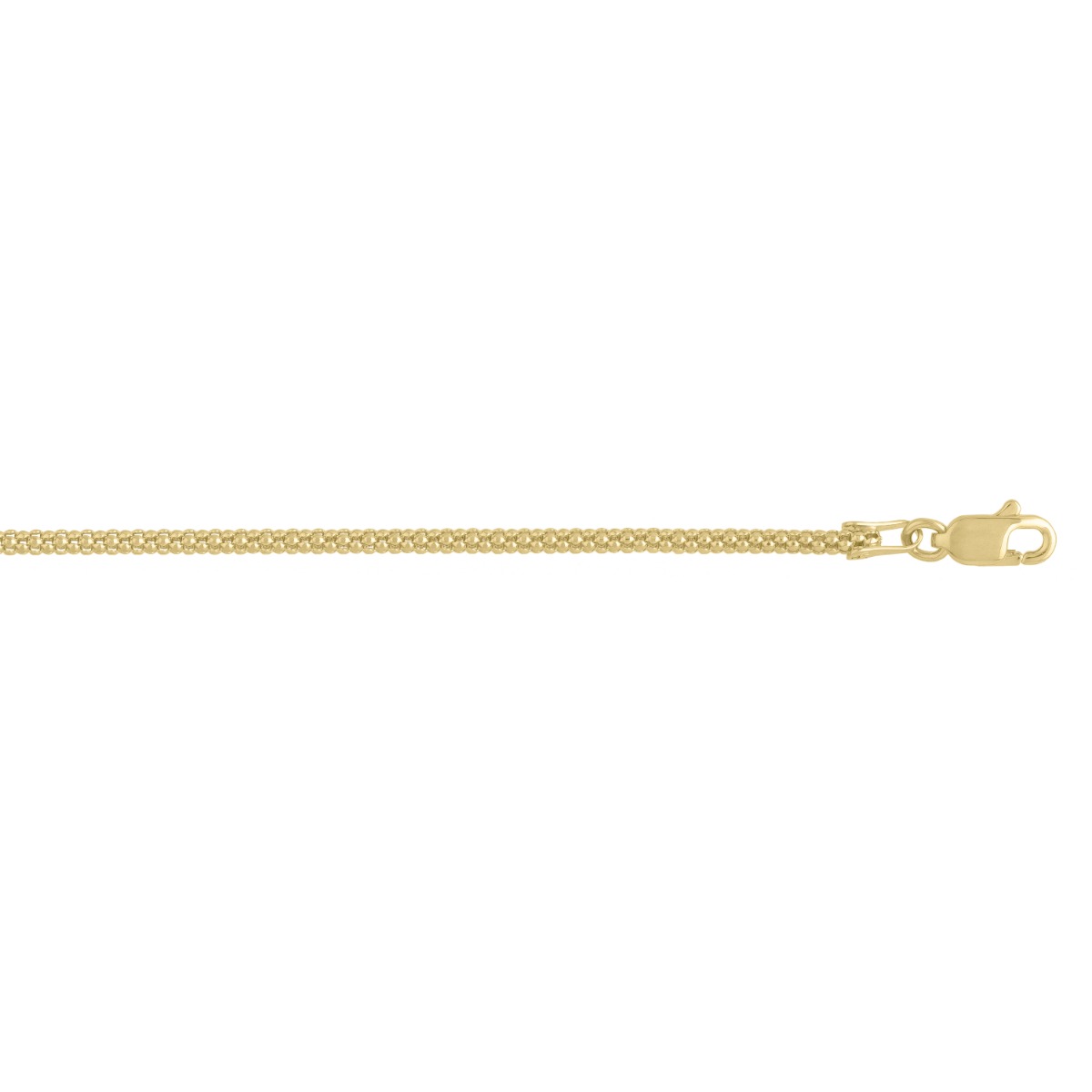14K Gold 1.65mm Popcorn Chain