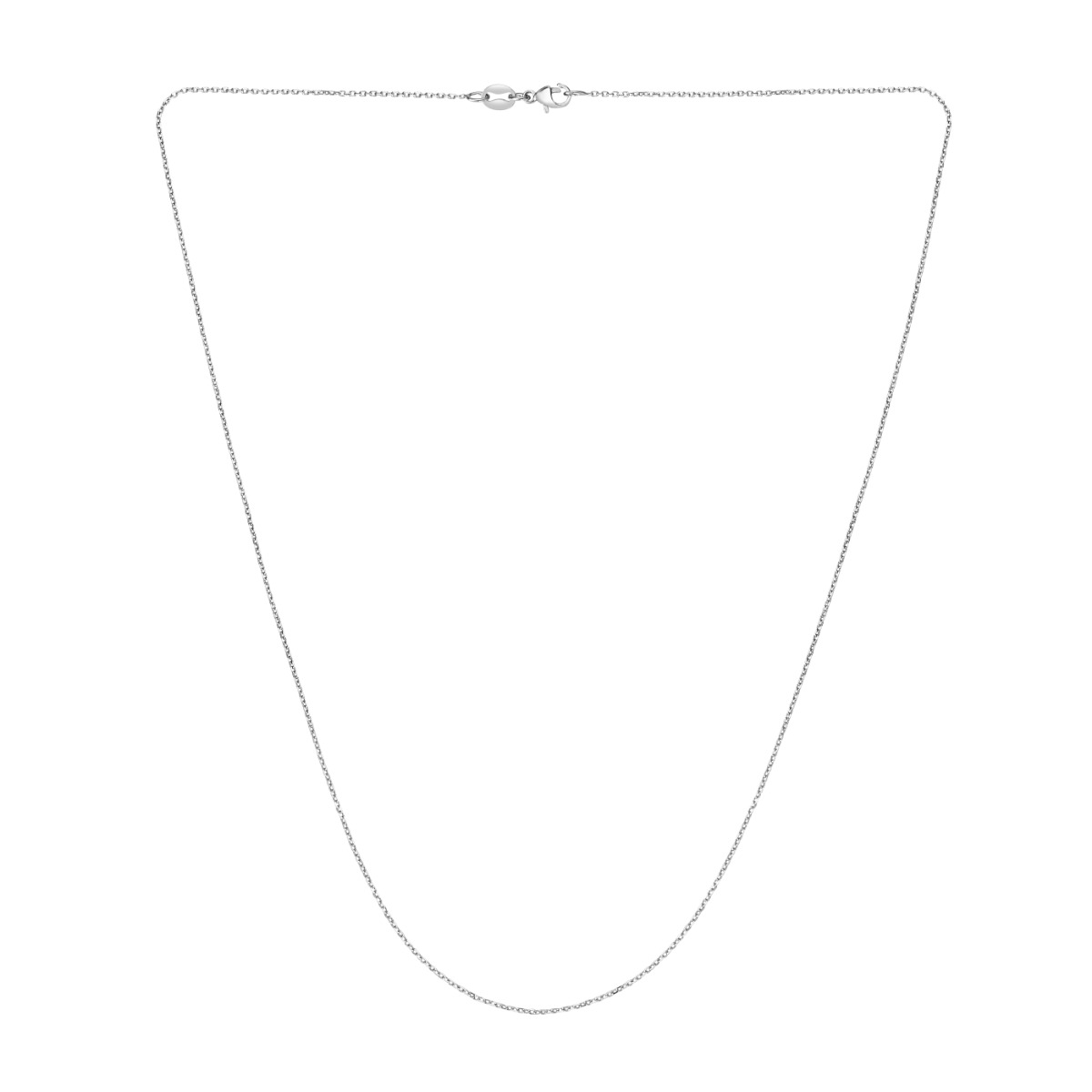 Platinum 0.87mm Diamond Cut Cable Chain