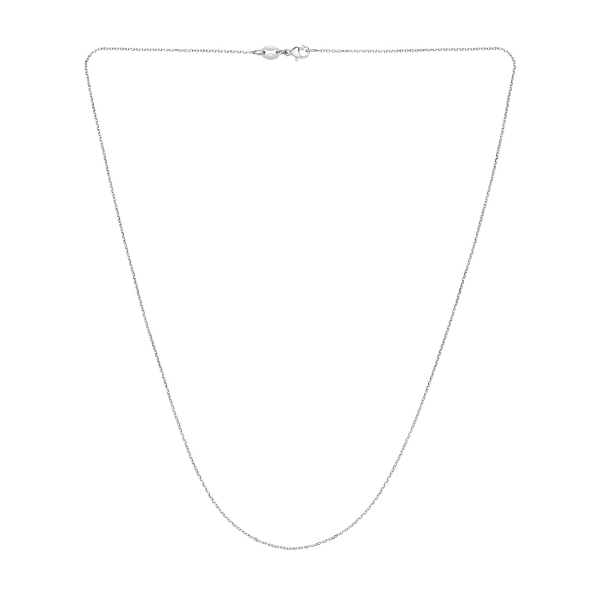 Platinum 0.87mm Diamond Cut Cable Chain
