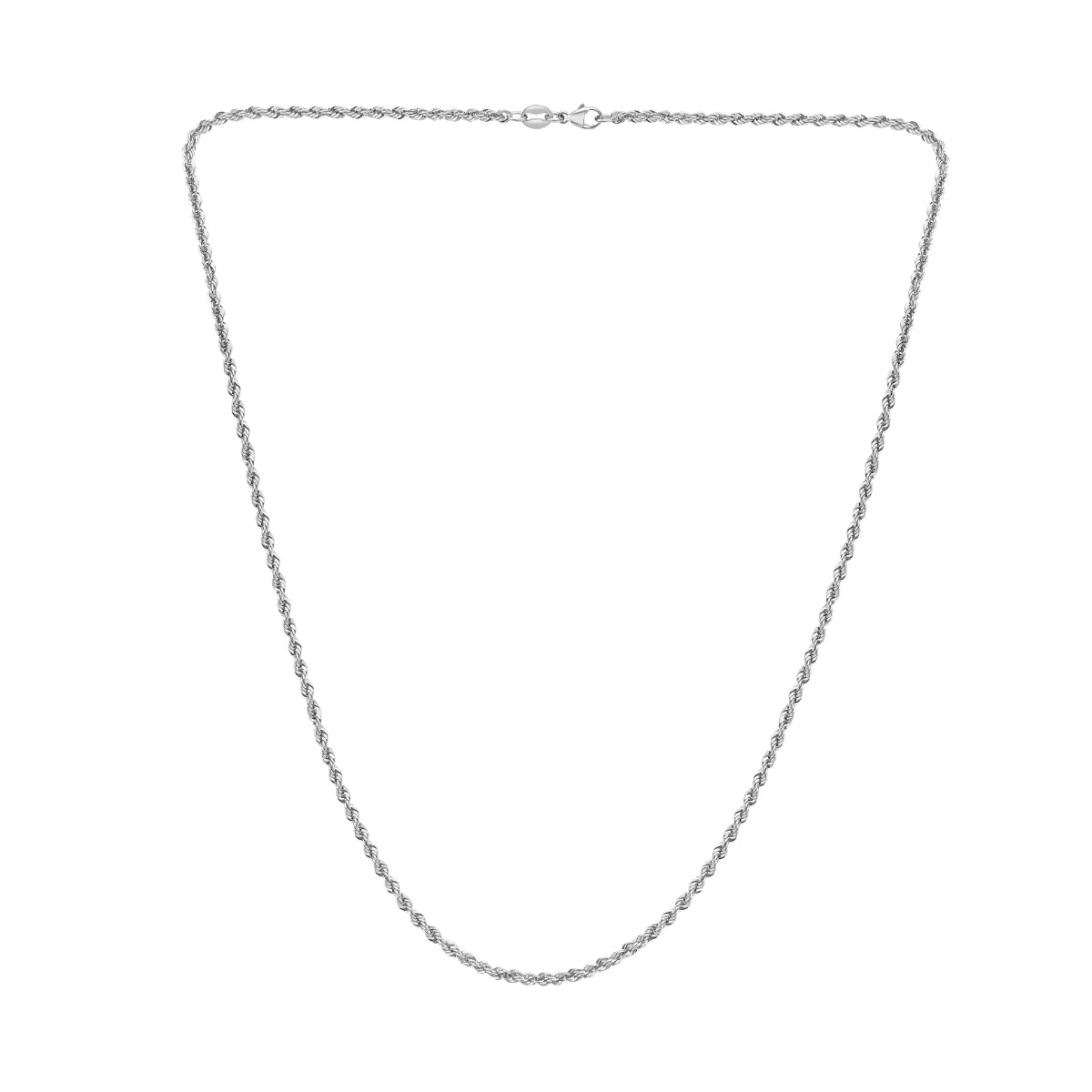 Platinum 2.2mm Diamond Cut Rope Chain