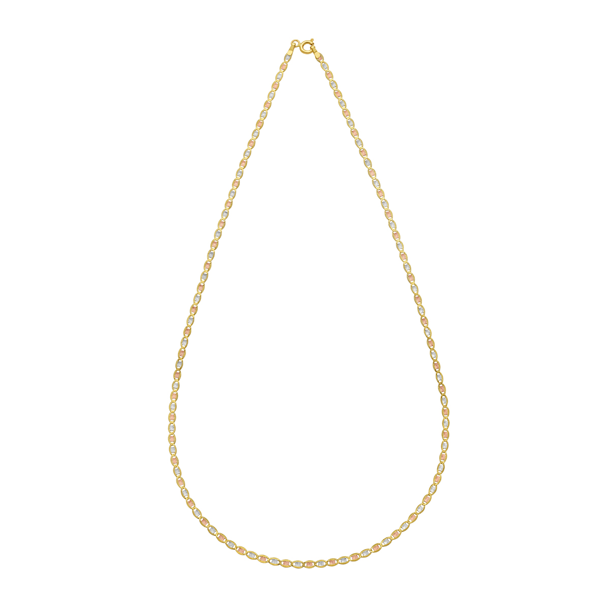 14K Gold 2mm Pave Valentino Chain