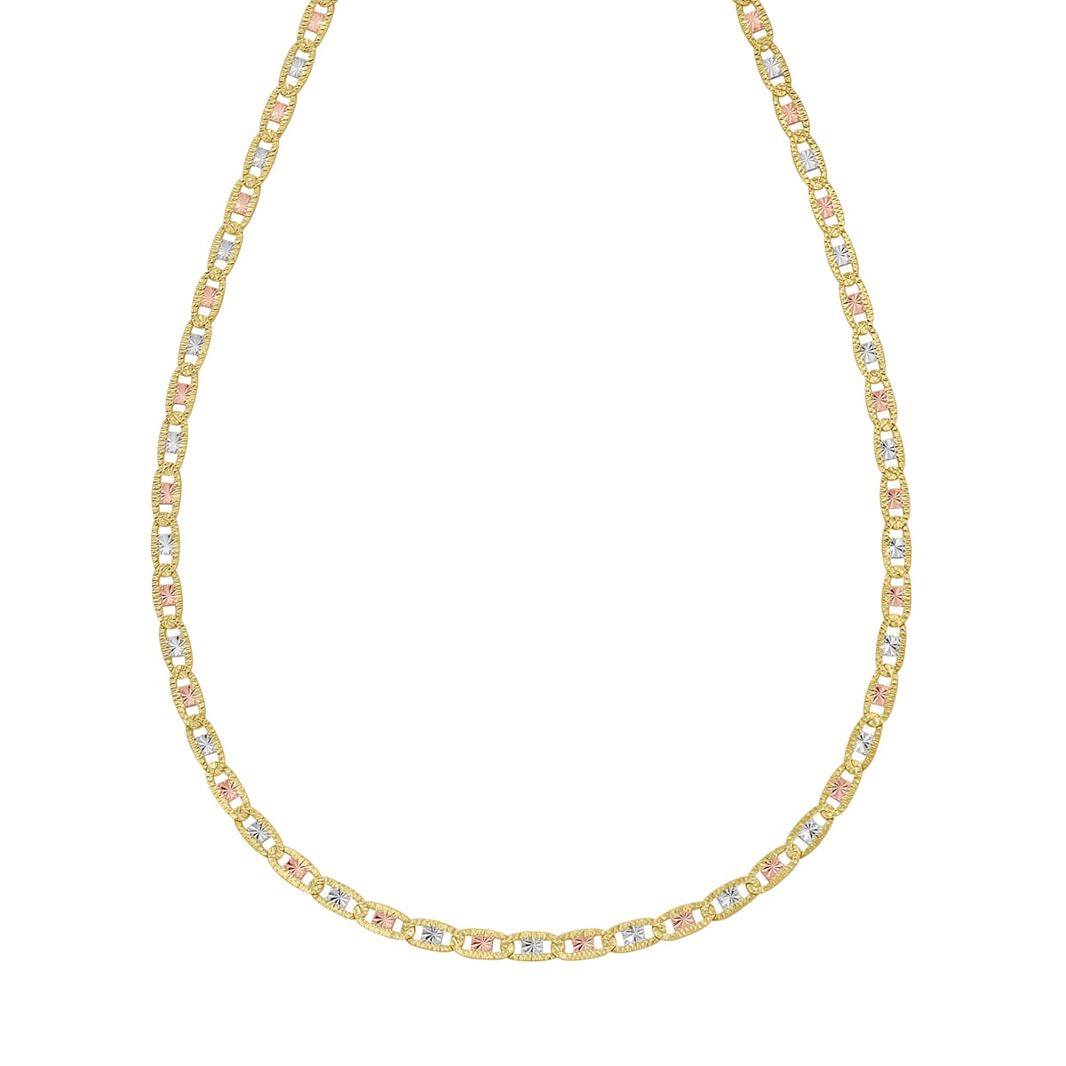 14K Gold 3.5mm Pave Valentino Chain