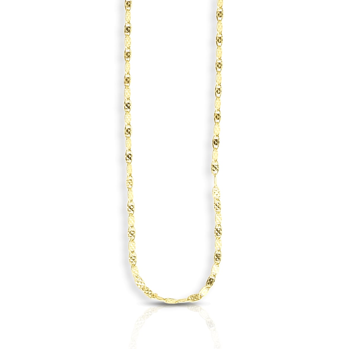 14K Gold 1.7mm Sparkle Valentino Chain