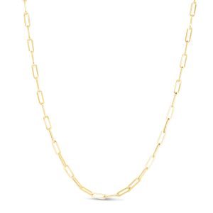 10K Gold 3.2mm Paperclip Chain