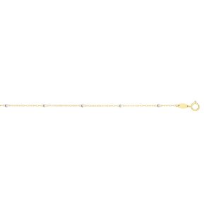 14K Gold 3.5mm Diamond Cut Bead Saturn Chain