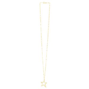 14K Open Star Necklace