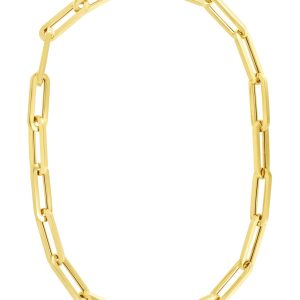 14K 9.6mm Paperclip Chain