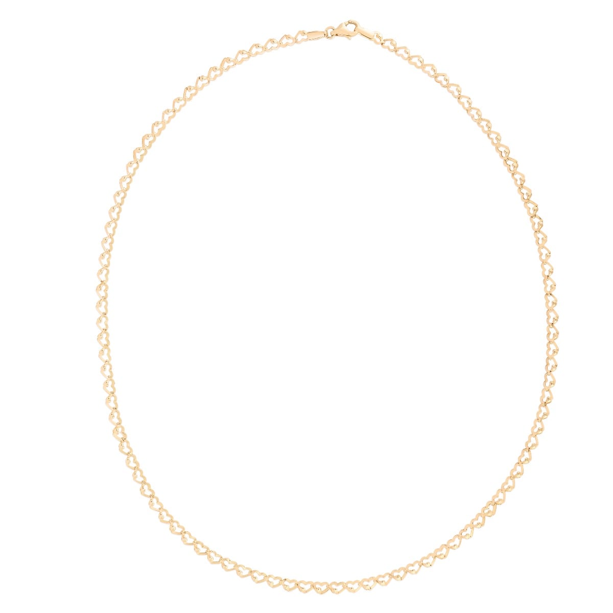 14K Gold Heart Link Bracelet