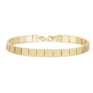 14K Gold Cube Bracelet
