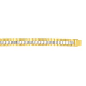 14K Gold 12.3mm Railroad Link Bracelet