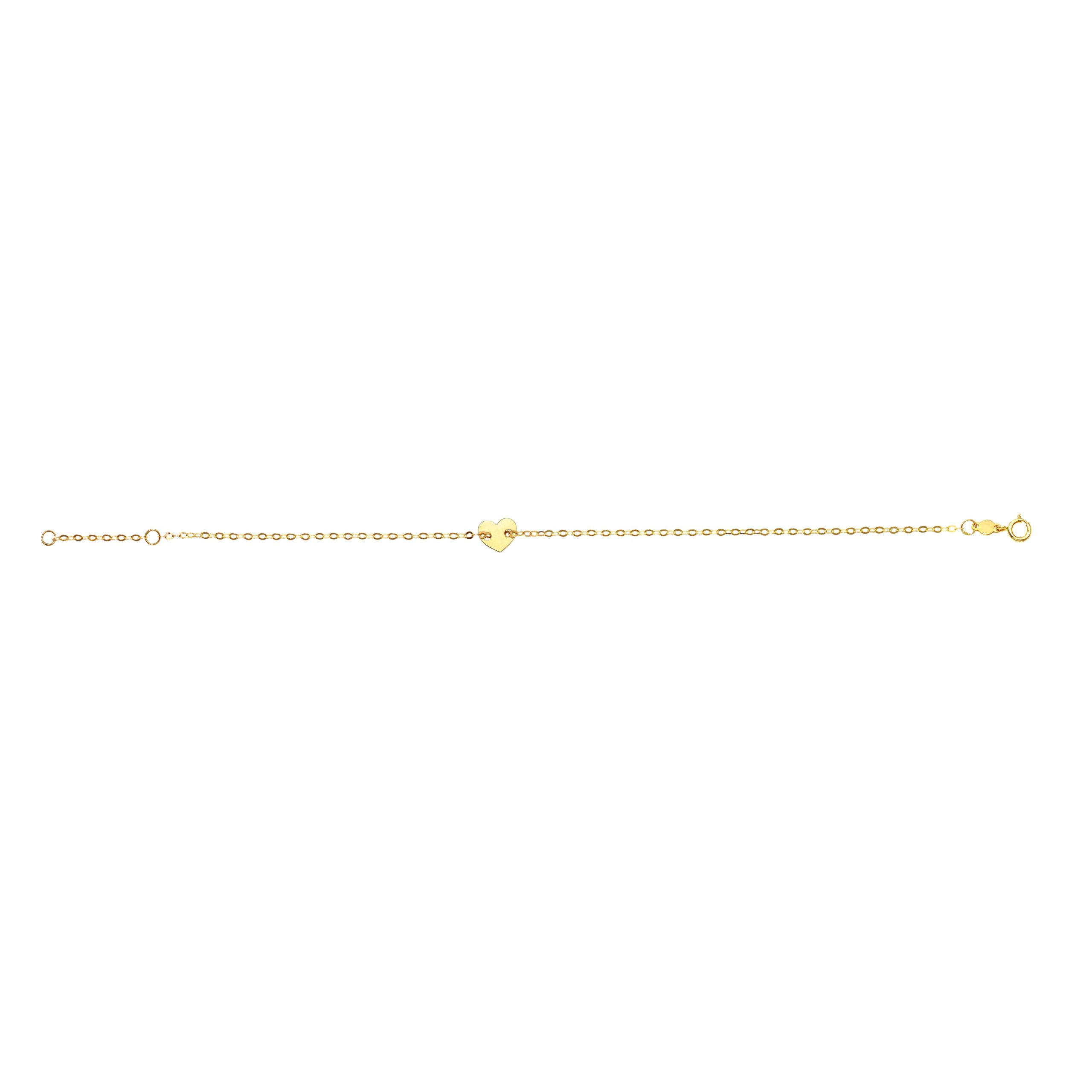 14K Gold Heart Bracelet