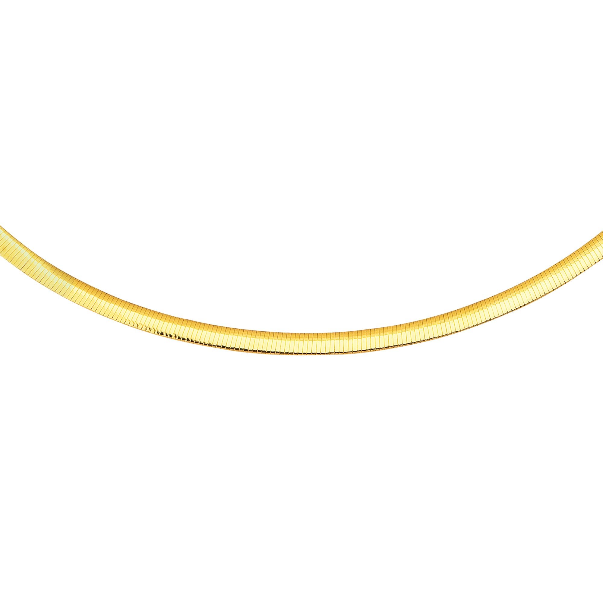 14K & Silver Reversible Omega Basic Chain