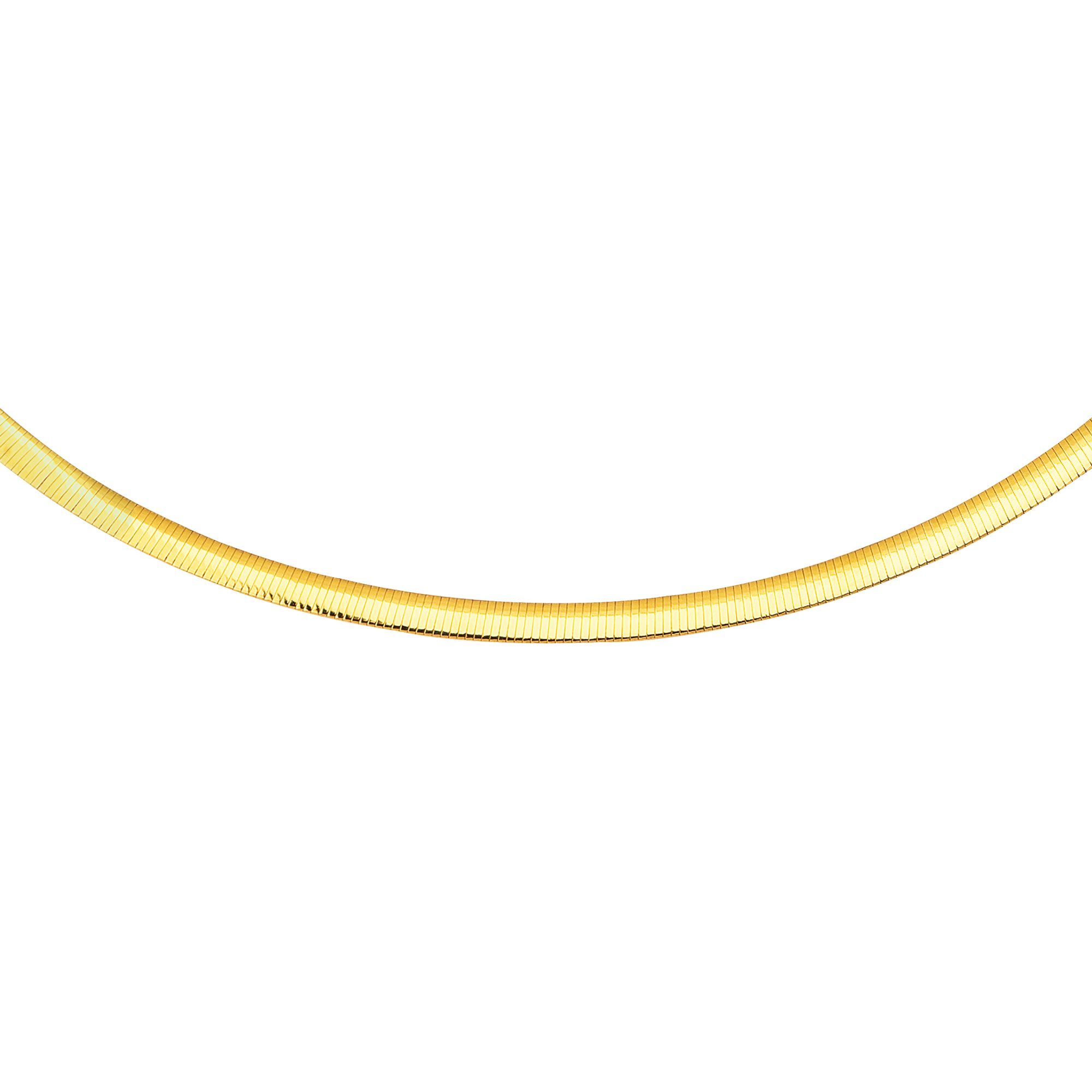 14K & Silver Reversible Omega Basic Chain