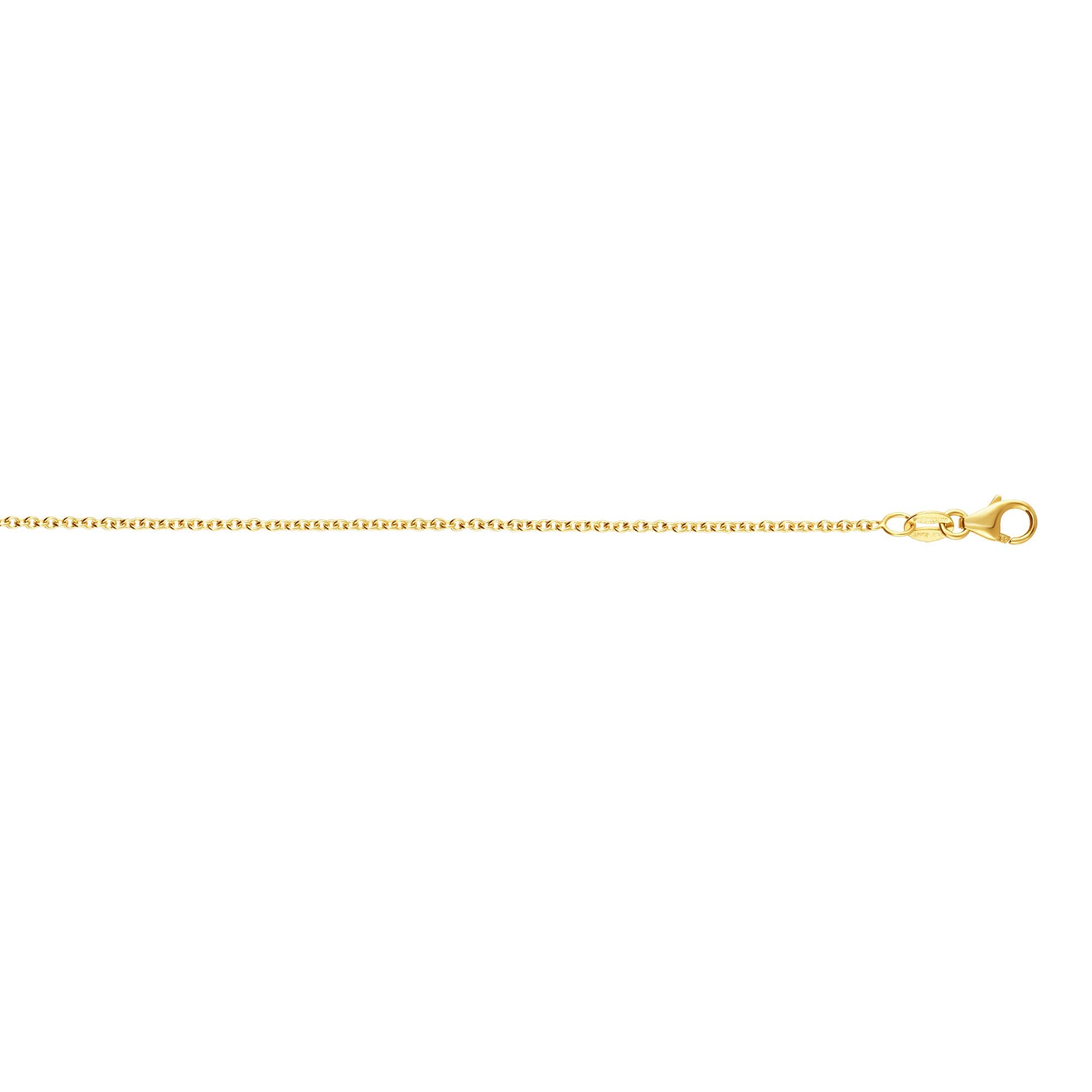14K Gold 1.5mm Round Cable Chain 16"