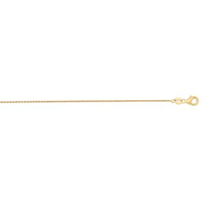 14K Gold 0.97mm Oval Cable Chain