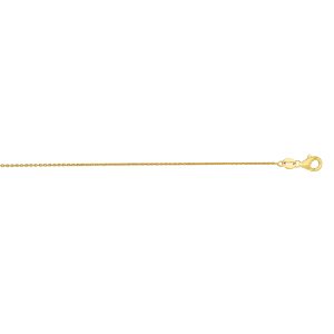 14K Gold 0.97mm Oval Cable Chain
