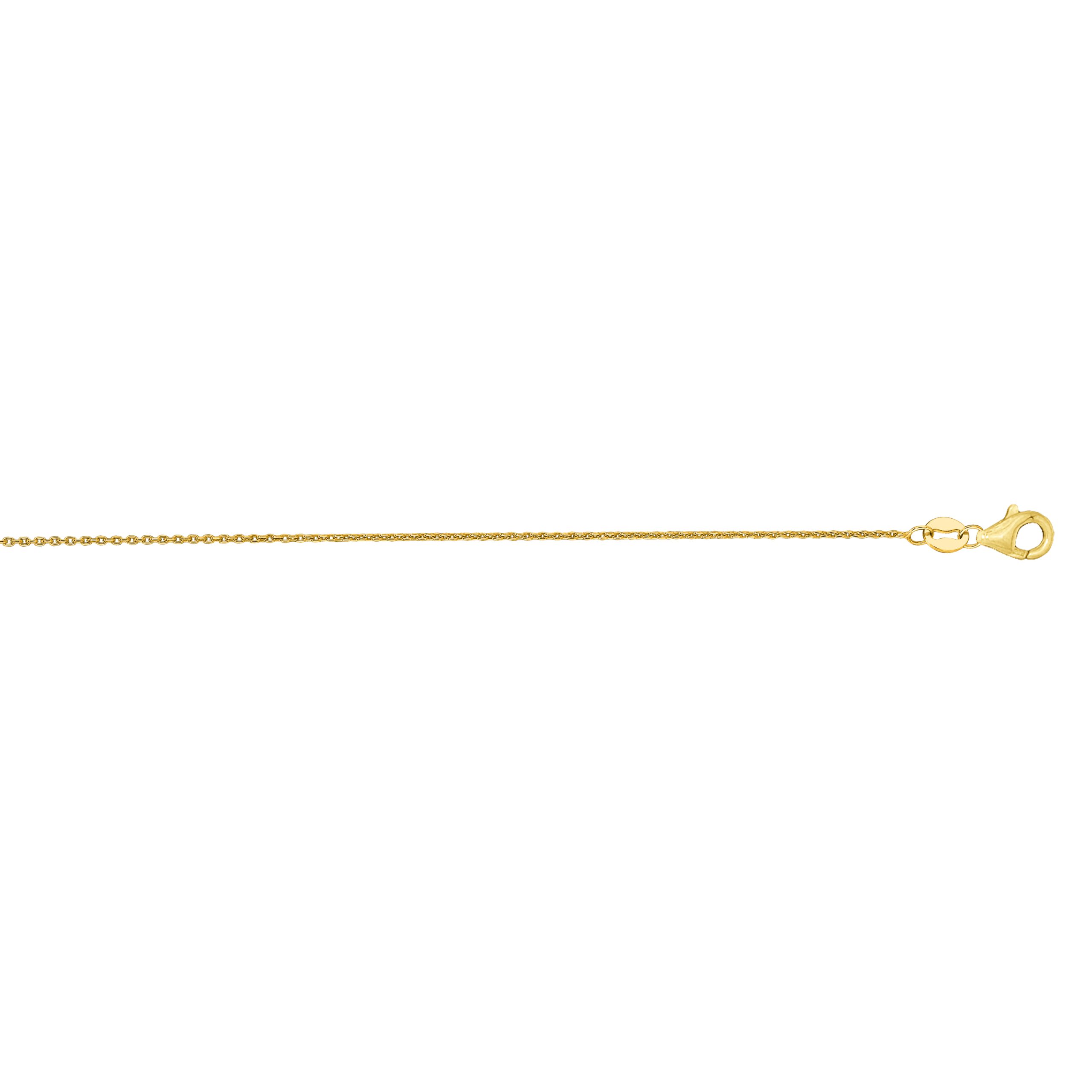 14K Gold 0.97mm Oval Cable Chain
