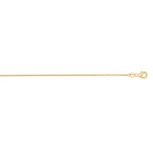 14K Gold 1.1mm Oval Cable Chain