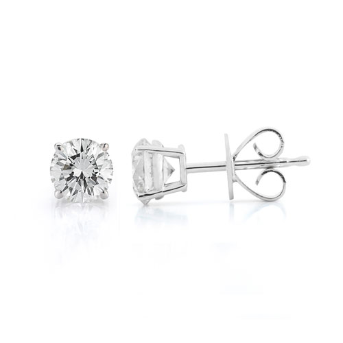 0.30 ctw Four Prong Studs in White Gold