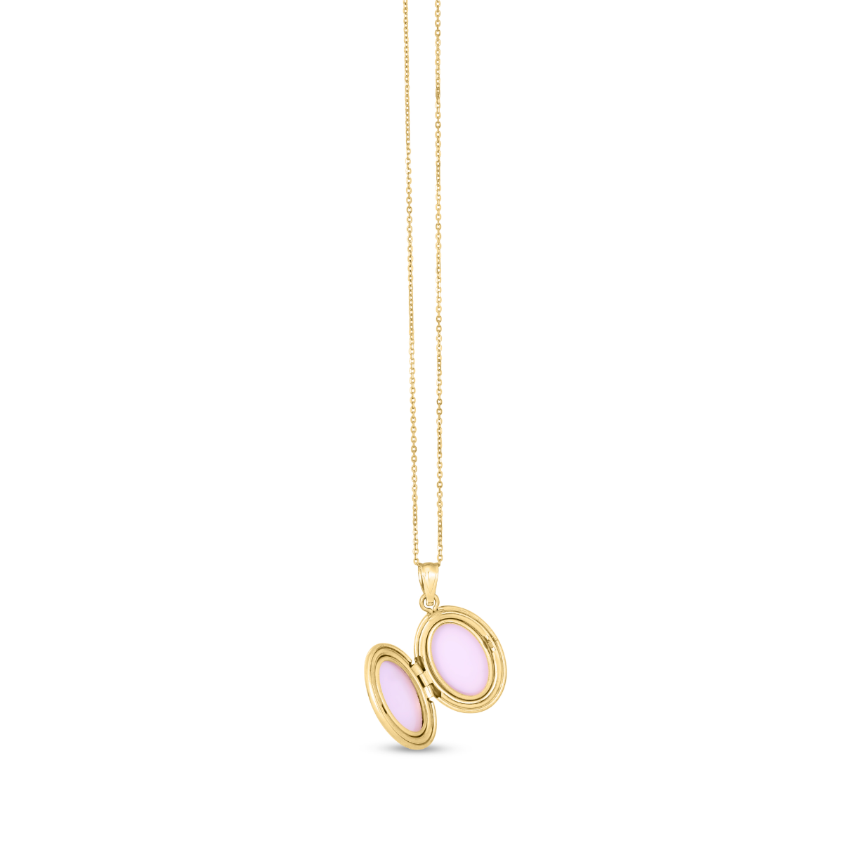 14K Diamond Oval North Star Locket